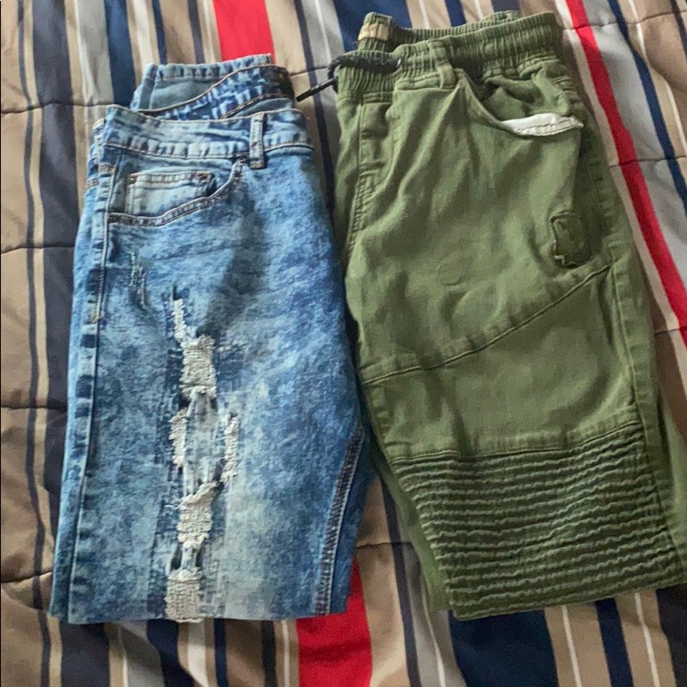 2 same size Brooklyn laundry pants customized